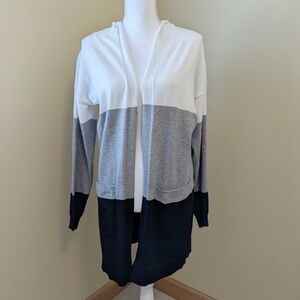 Peyton Primrose Colorblock Open Front Cardigan - Size Large